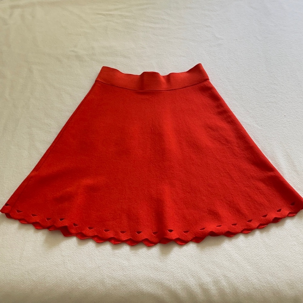 A line knit skirt
